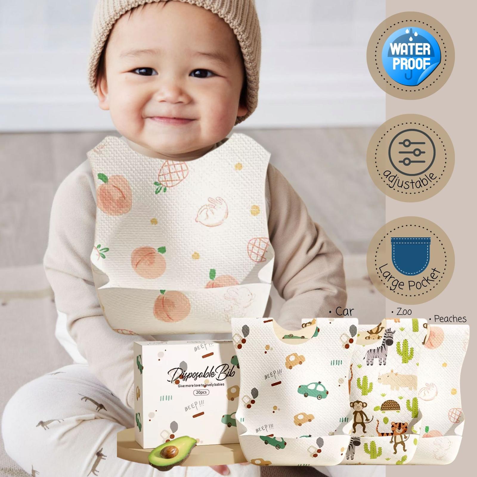 U:Baby Disposable Spill Shield Bib 20pcs Pack